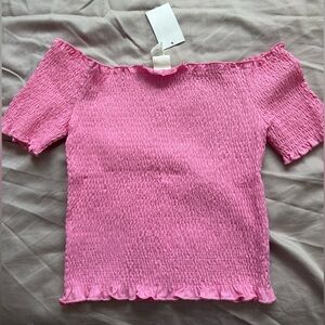 Pink H&M off the shoulder top (never worn)